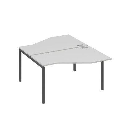 Рабочая станция (2х140) со столами Техно каркас DUE серый / металлокаркас антрацит А4 А2 187 СЕ