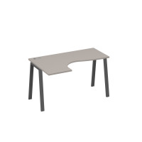Стол эргономичный "Классика" на металлокаркасе TRE левый мокко премиум / металлокаркас антрацит А4 А3 033 МП