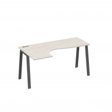 Стол "Классика" каркас TRE эргономичный левый дуб / металлокаркас антрацит А4 А3 035 ДШ