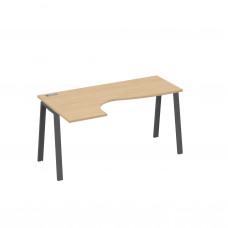 Стол "Классика" каркас TRE эргономичный левый натуральный дуб / металлокаркас антрацит А4 А3 035 НД