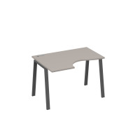 Стол "Классика" на металлокаркасе TRE левый эргономичный мокко премиум / металлокаркас антрацит А4 А3 041 МП