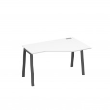 Стол эргономичный правый "Техно" на металлокаркасе TRE белый премиум / металлокаркас антрацит А4 А3 054 БП