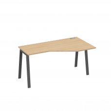 Стол правый "Техно" на каркасе TRE эргономичный натуральный дуб / металлокаркас антрацит А4 А3 056 НД