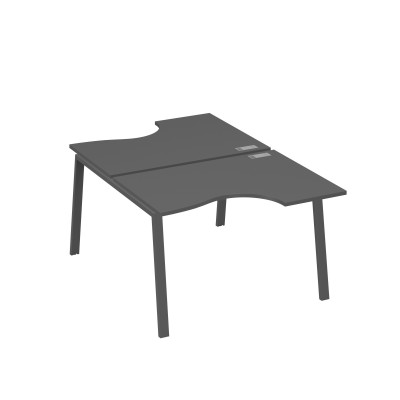 Рабочая станция со столами (2х120) каркас TRE антрацит премиум / металлокаркас антрацит А4 А3 183 АР