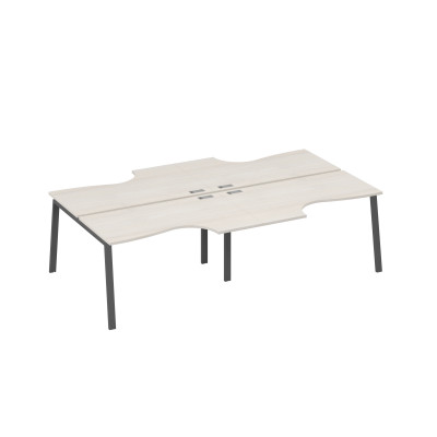 Рабочая станция TRE со столами (4х140) Классика дуб / металлокаркас антрацит А4 А3 184-2 ДШ