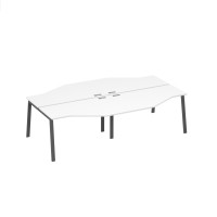 Рабочая станция на металлокаркасе TRE столы (4х140) Техно белый премиум / металлокаркас антрацит А4 А3 187-2 БП