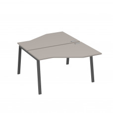 Рабочая станция (2х140) каркас TRE со столами Техно мокко премиум / металлокаркас антрацит А4 А3 187 МП