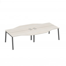 Станция рабочая 4х160 столы Техно на каркасе TRE дуб / металлокаркас антрацит А4 А3 188-2 ДШ