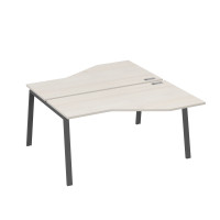 Рабочая станция каркас TRE столы (2х160) эргономичные Техно дуб / металлокаркас антрацит А4 А3 188 ДШ