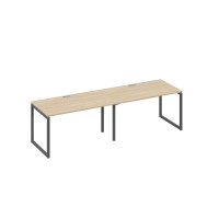 Рабочая станция (2х140) с металлокаркасом QUATTRO дуб скандинавский / металлокаркас антрацит А4 А4 024-2 ДК