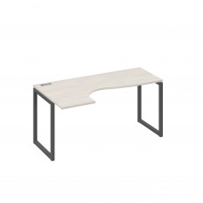 Стол эргономичный "Классика" на металлокаркасе QUATTRO левый дуб / металлокаркас антрацит А4 А4 035 ДШ