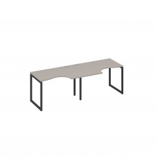 Рабочая станция столы Классика каркас QUATTRO (2х120) мокко премиум / металлокаркас антрацит А4 А4 041-2 МП