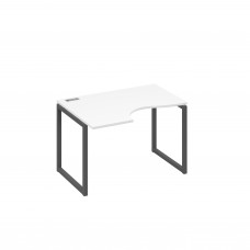 Стол "Классика" эргономичный на металлокаркасе QUATTRO левый белый премиум / металлокаркас антрацит А4 А4 041 БП