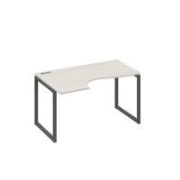 Стол "Классика" левый на металлокаркасе QUATTRO эргономичный дуб / металлокаркас антрацит А4 А4 043 ДШ