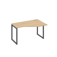 Стол правый "Техно" эргономичный металлокаркас QUATTRO натуральный дуб / металлокаркас антрацит А4 А4 054 НД