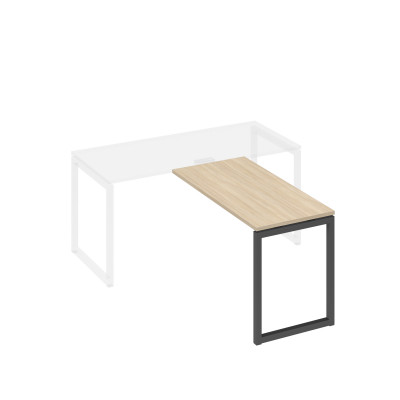 Брифинг-приставка металлокаркас QUATTRO дуб скандинавский / металлокаркас антрацит А4 А4 072 ДК