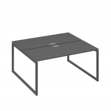 Рабочая станция (2х160) с опорами QUATTRO антрацит премиум / металлокаркас антрацит А4 А4 175 АР