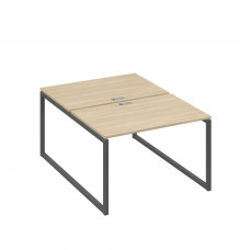 Станция офисная (2х120) на металлокаркасе QUATTRO дуб скандинавский / металлокаркас антрацит А4 А4 176 ДК