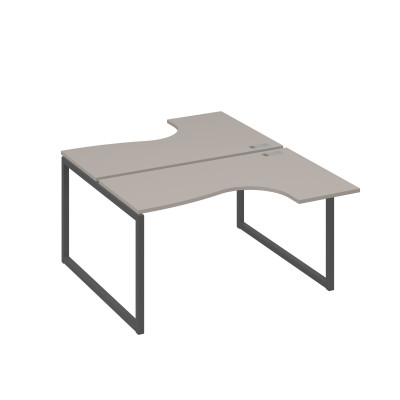 Рабочая станция каркас QUATTRO столы Классика (2х140) мокко премиум / металлокаркас антрацит А4 А4 181 МП