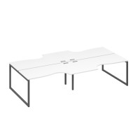 Рабочая станция QUATTRO (4х160) столы Классика белый премиум / металлокаркас антрацит А4 А4 185-2 БП
