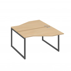 Рабочая станция со столами (2х140) Техно на каркасе QUATTRO натуральный дуб / металлокаркас антрацит А4 А4 187 НД