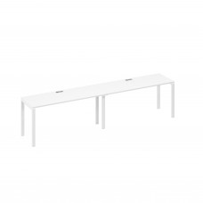Рабочая станция каркасе UNO (2х160) белый премиум / металлокаркас белый А4 Б1 005-2 БП