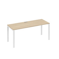 Стол письменный на металлокаркасе UNO дуб скандинавский / металлокаркас белый А4 Б1 016 ДК