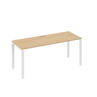 Стол письменный на металлокаркасе UNO натуральный дуб / металлокаркас белый А4 Б1 016 НД