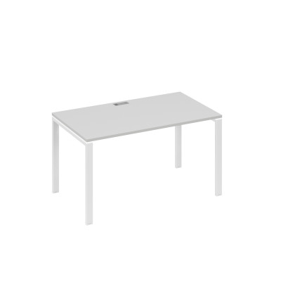 Стол письменный на металлокаркасе UNO серый / металлокаркас белый А4 Б1 024 СЕ