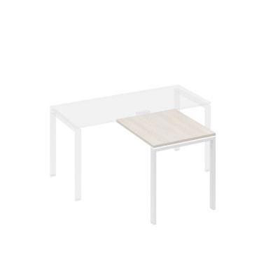 Брифинг-приставка каркас UNO металл дуб / металлокаркас белый А4 Б1 073 ДШ