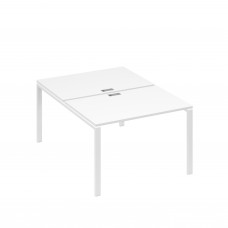 Станция рабочая 2х120 на металлокаркасе UNO белый премиум / металлокаркас белый А4 Б1 176 БП