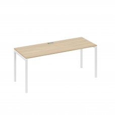 Стол письменный на металлокаркасе DUE дуб скандинавский / металлокаркас белый А4 Б2 016 ДК