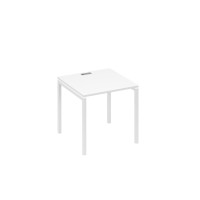 Стол письменный на металлокаркасе DUE белый премиум / металлокаркас белый А4 Б2 021 БП