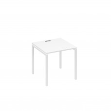 Стол письменный на металлокаркасе DUE белый премиум / металлокаркас белый А4 Б2 021 БП