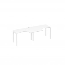 Рабочая станция столы Классика каркас DUE (2х120) белый премиум / металлокаркас белый А4 Б2 031-2 БП