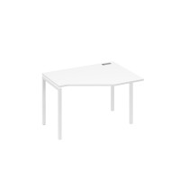 Стол правый "Техно" эргономичный на металлокаркасе DUE белый премиум / металлокаркас белый А4 Б2 052 БП