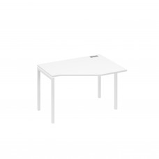 Стол правый "Техно" эргономичный на металлокаркасе DUE белый премиум / металлокаркас белый А4 Б2 052 БП