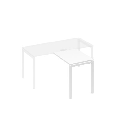 Брифинг-приставка на опорах DUE белый премиум / металлокаркас белый А4 Б2 071 БП