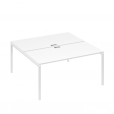 Рабочая станция (2х160) с металлокаркасом DUE белый премиум / металлокаркас белый А4 Б2 178 БП