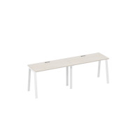 Рабочая станция на металлокаркасе TRE (2х120) дуб / металлокаркас белый А4 Б3 003-2 ДШ