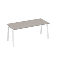 Стол письменный на металлокаркасе TRE мокко премиум / металлокаркас белый А4 Б3 016 МП