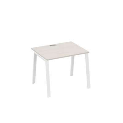 Стол письменный на металлокаркасе TRE дуб / металлокаркас белый А4 Б3 022 ДШ