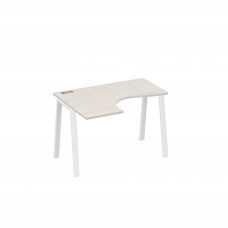 Стол левый "Классика" эргономичный металлокаркас TRE дуб / металлокаркас белый А4 Б3 031 ДШ