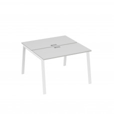 Рабочая станция (2х120) на каркасе TRE серый / металлокаркас белый А4 Б3 170 СЕ