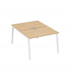 Станция (2х120) рабочая с металлокаркасом TRE натуральный дуб / металлокаркас белый А4 Б3 176 НД