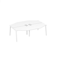 Станция на каркасе TRE столы (4х120) Техно белый премиум / металлокаркас белый А4 Б3 186-2 БП