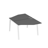 Рабочая станция TRE (2х120) со столами Техно антрацит премиум / металлокаркас белый А4 Б3 186 АР