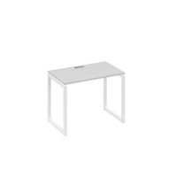 Стол письменный на металлокаркасе QUATTRO серый / металлокаркас белый А4 Б4 002 СЕ