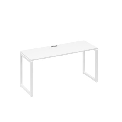 Стол письменный на металлокаркасе QUATTRO белый премиум / металлокаркас белый А4 Б4 005 БП