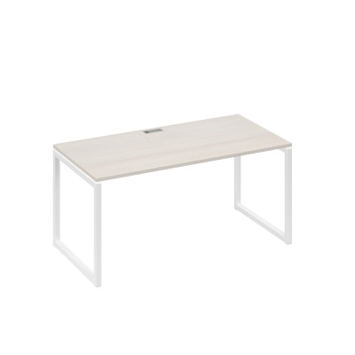 Стол письменный на металлокаркасе QUATTRO дуб / металлокаркас белый А4 Б4 025 ДШ